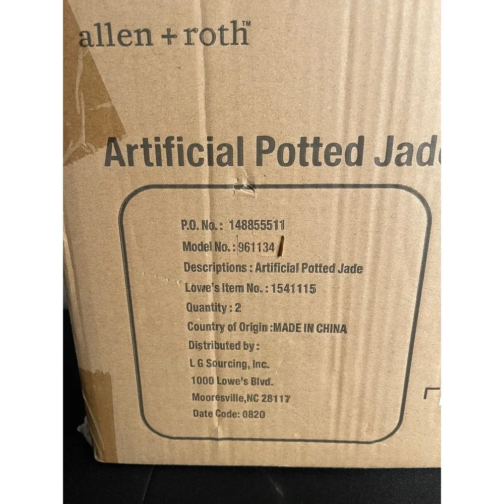 Set of‎ 2 Allen + Roth Artificial Potted Jade Plant 10 Inch Model 961134